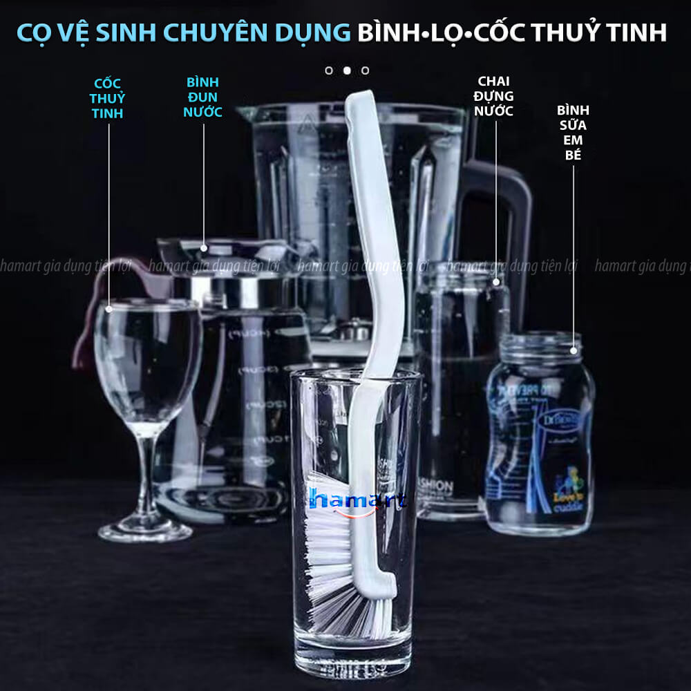 Bàn Chải Cọ Rửa Đa Năng Cốc Chai Lọ Thuỷ Tinh Ly Bình Sữa Chổi Vệ Sinh Bếp Khe Rãnh Hẹp Phòng Tắm