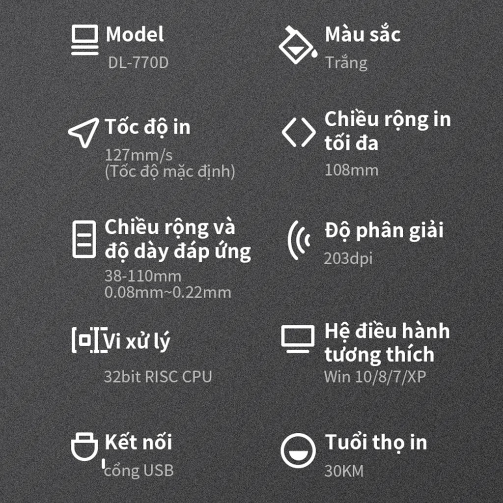 Máy In Đơn Hàng Khổ A6/A7 Hóa Đơn Chuyên Dùng Tmđt Deli -1 Đơn Mỗi Giây - Phụ Kiện Máy In - DL760 DL770 - Hàng Chính Hãng