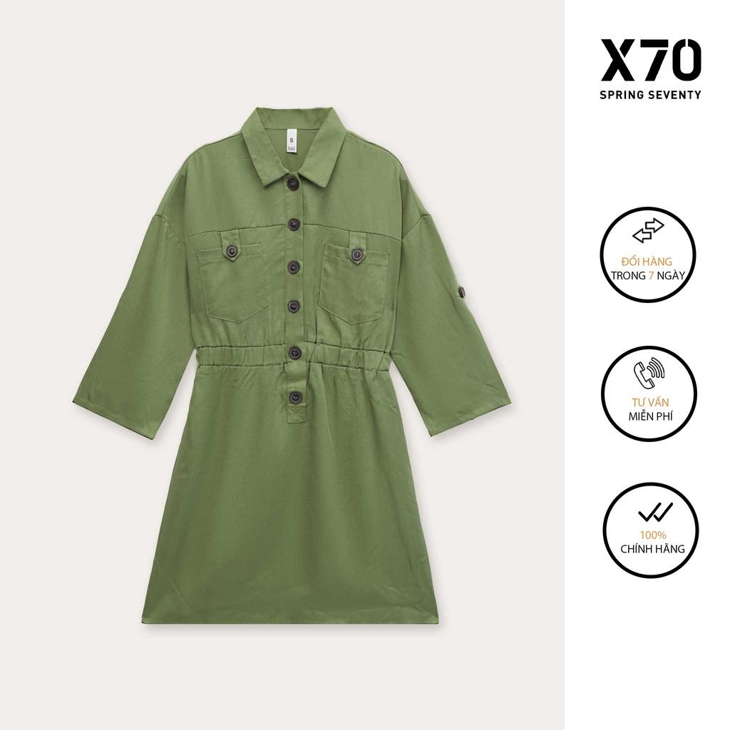 Đầm Sơ Mi Nữ Dáng Suông Thiết Kế Tay Dài Thời Trang X70 - 00780015