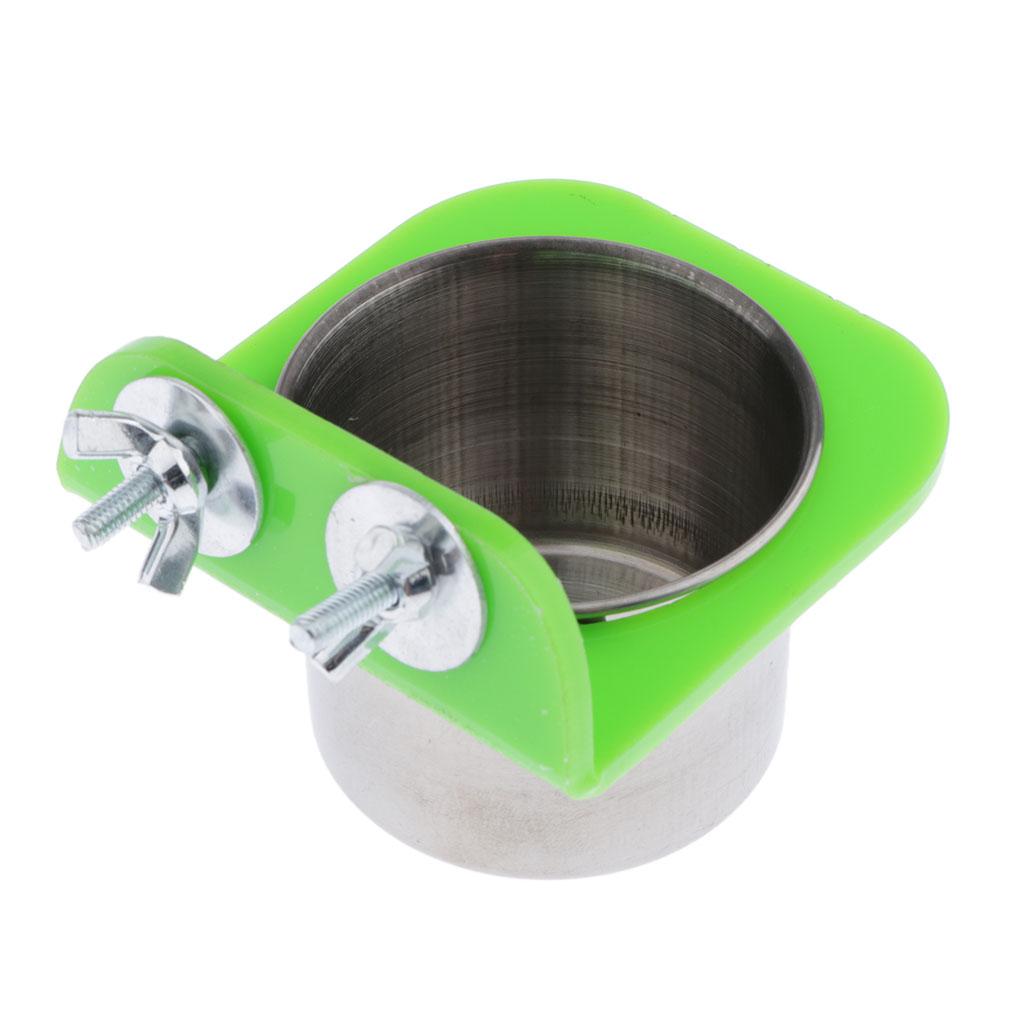 2X Pet Bird Parrot Automatic Water Feeder Feeding Cups for Small to Large