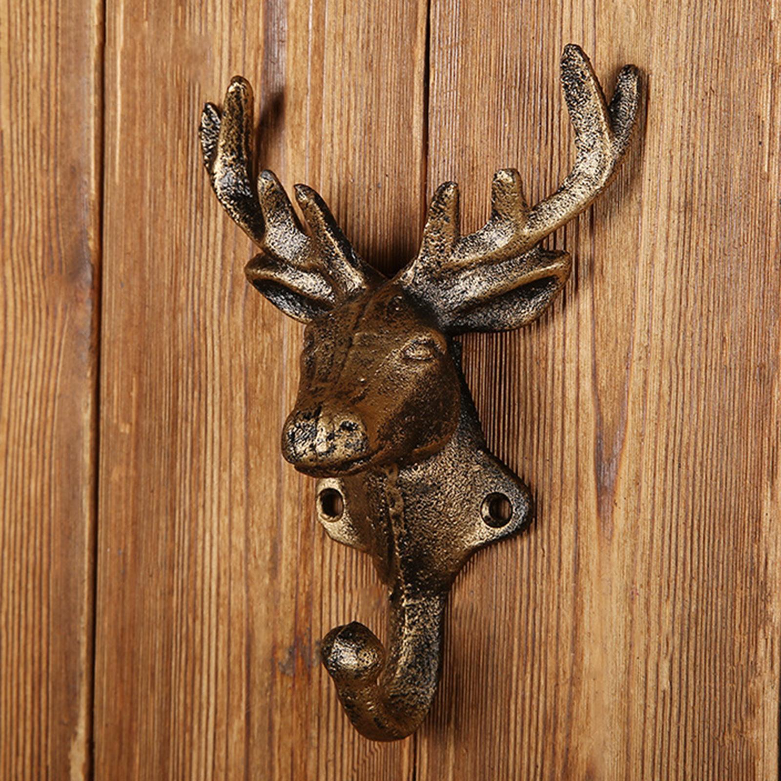 Deer Coat Hook Clothes Hanger Wall Mounted Holder Heavy Duty for Entryway