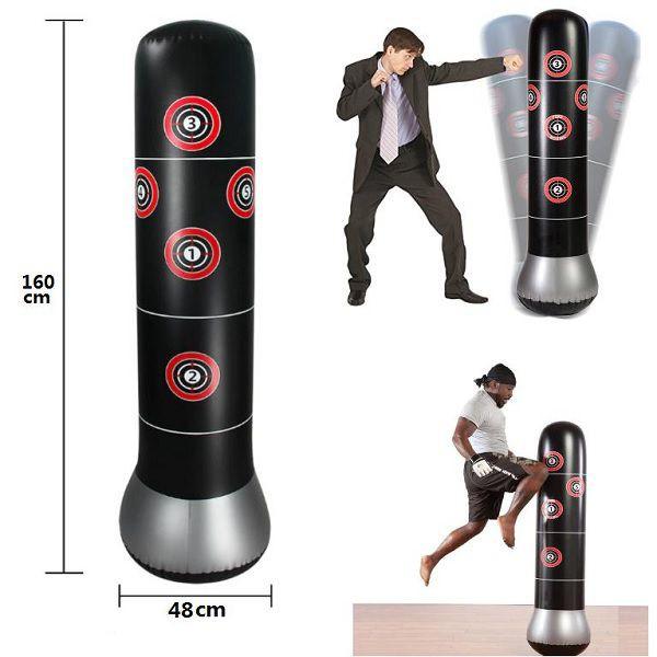 Bao Trụ Đấm Bốc Tự Cân Bằng – PURE BOXING - 160cm – Đường Kính 48cm - Tặng Kèm Bơm Hơi.