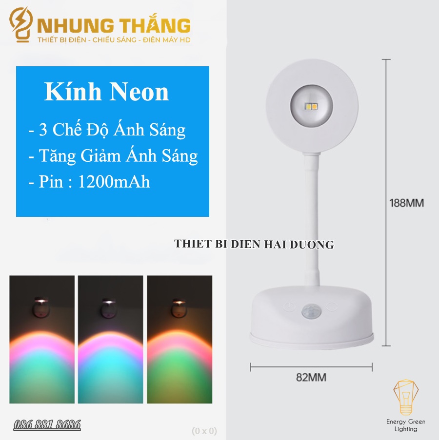 Đèn Gắn Tường Cảm Biến DT-516 - Soi Tranh-Chiếu Điểm-Spotlight Cao Cấp - Ánh Sáng Hoàng Hôn - Neon - Vàng -Sạc Tích Điện - CÓ VIDEO