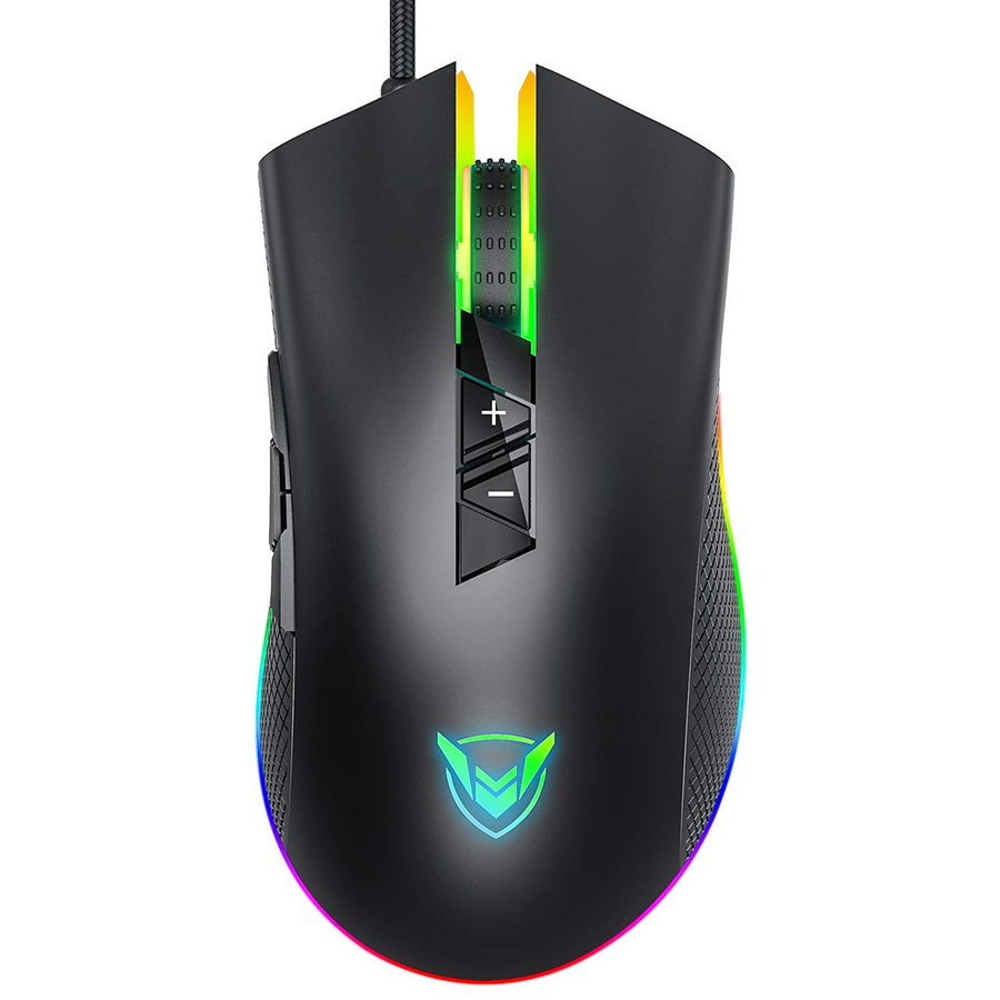 Chuột chơi game có dây PICTEK PC217 10000 DPI RGB 8 nút 5000FPS 100IPS cảm biến PMW3325 - Hàng Chính Hãng
