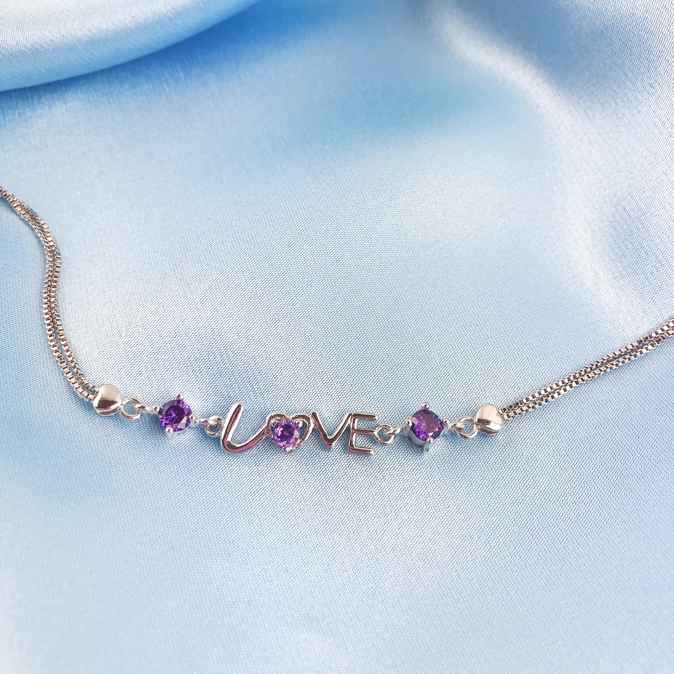 Lắc tay bạc Love LT07