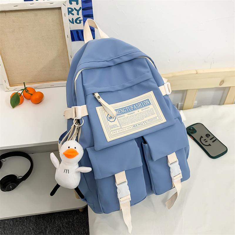 Phong cách mới nhất cặp đi học nữ học sinh trung học ba lô đơn giản sức chứa lớn mới giải trí thể thao du lịch học sinh trung học ba lô thời trang nam