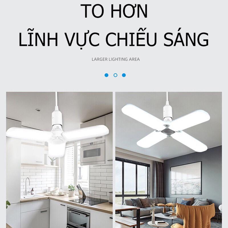 Bóng đèn LED cánh quạt siêu sáng 4 cánh - Ánh sáng trắng siêu sáng gấp gọn tiện lợi - giá rẻ nhất