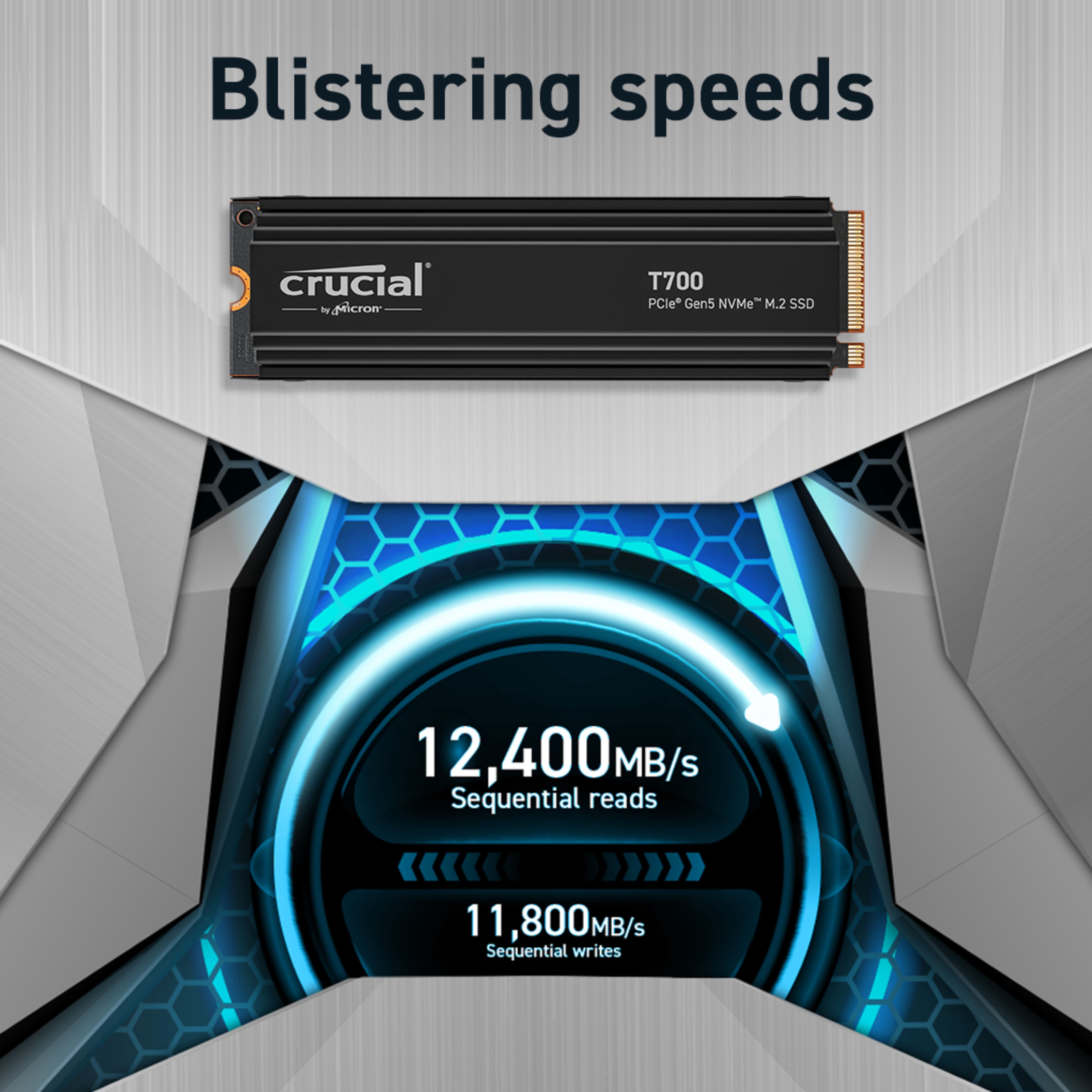 SSD Crucial T700 4TB PCIe Gen 5.0 NVMe - CT4000T700SSD5 - Hàng Chính Hãng