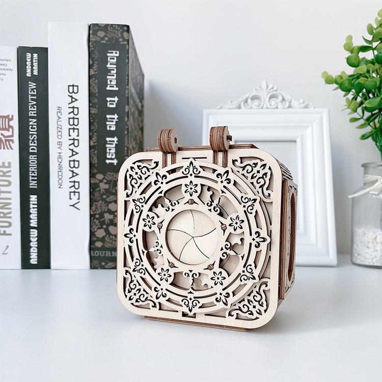 Đồ chơi lắp ráp gỗ 3D Mô hình Chuyển động Hộp trang sức Jewelry Box G609d kèm Hộp nhạc