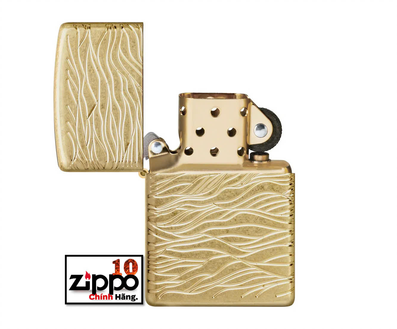 Bật lửa Zippo 46273 Luxury Waves Design - Chính hãng 100%