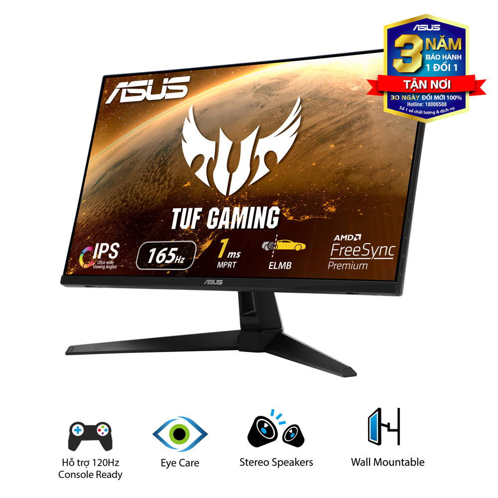 Màn hình ASUS TUF GAMING VG279Q1A 27&quot; IPS 165Hz, Adaptive-sync, FreeSync Premium, 1ms (MPRT) - Hàng Chính Hãng