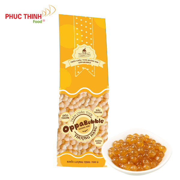 Trân Châu Tươi Hoàng Kim Oppa Bubble Cao Cấp Nguyên Liệu Pha Trà Sữa Gói 700g