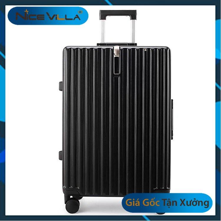 [Hỏa Tốc HCM] Vali Thời Trang Nhựa Dẻo PP Nice villa Chống Va Đập Size 20inch &amp; 24inch - Màu Vàng