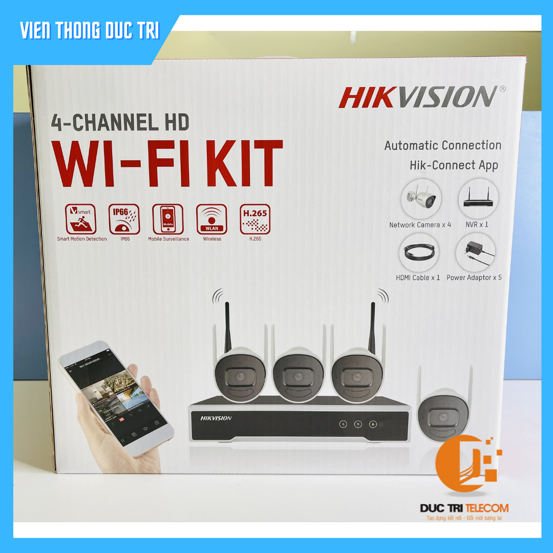 BỘ KIT WIFI HIKVISION NK42W0- KÈM Ổ CỨNG 500GB - Hàng Chính Hãng