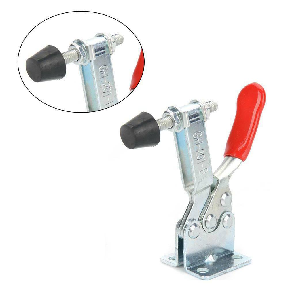 4Pcs GH-201B Toggle Clamps Quick Release Hand Tool Holding Capacity 90Kg/198Lbs