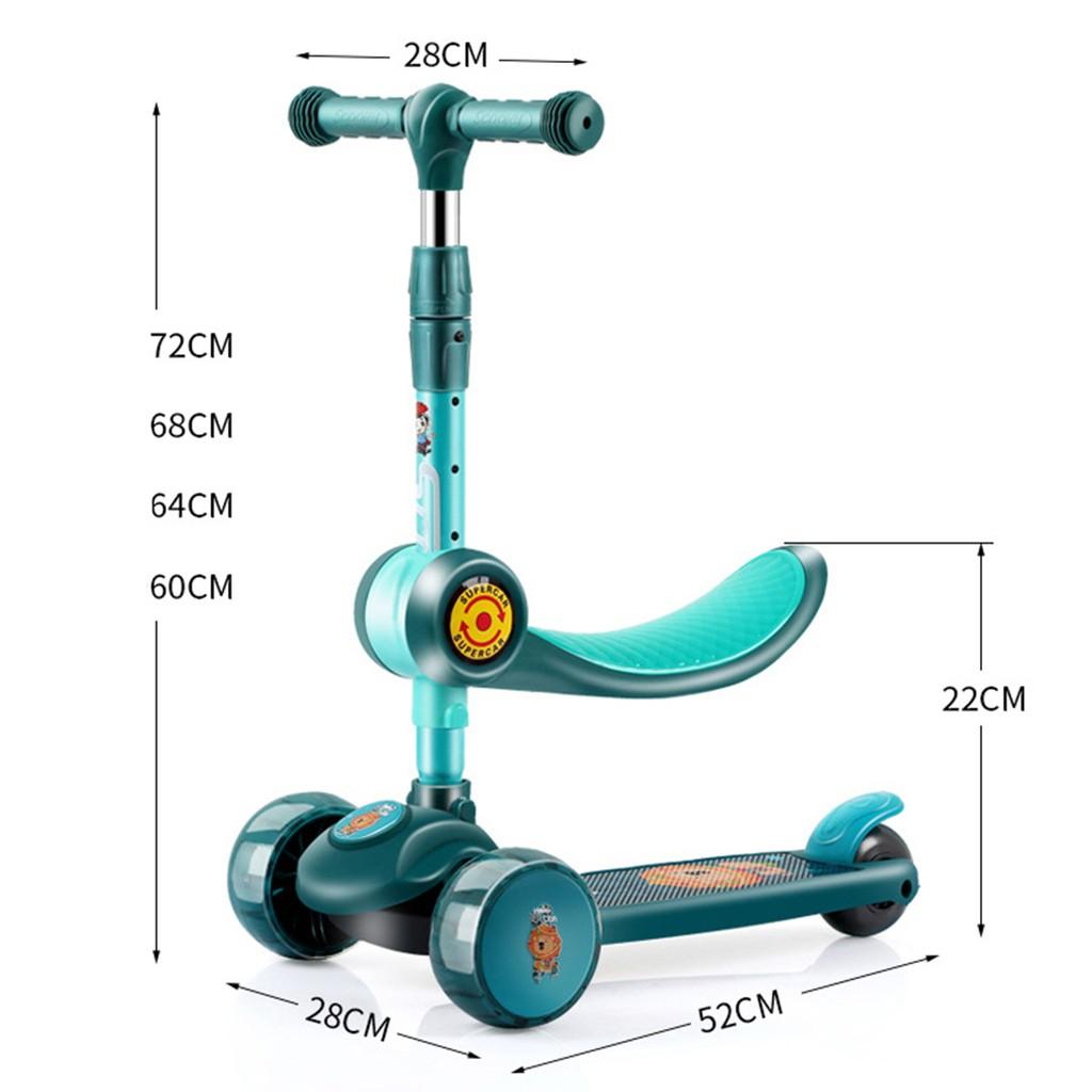 Xe scooter cho bé, Xe trượt đa năng có đèn led làm bằng nhựa ABS không gây độc hại cho bé- Shopbabibo