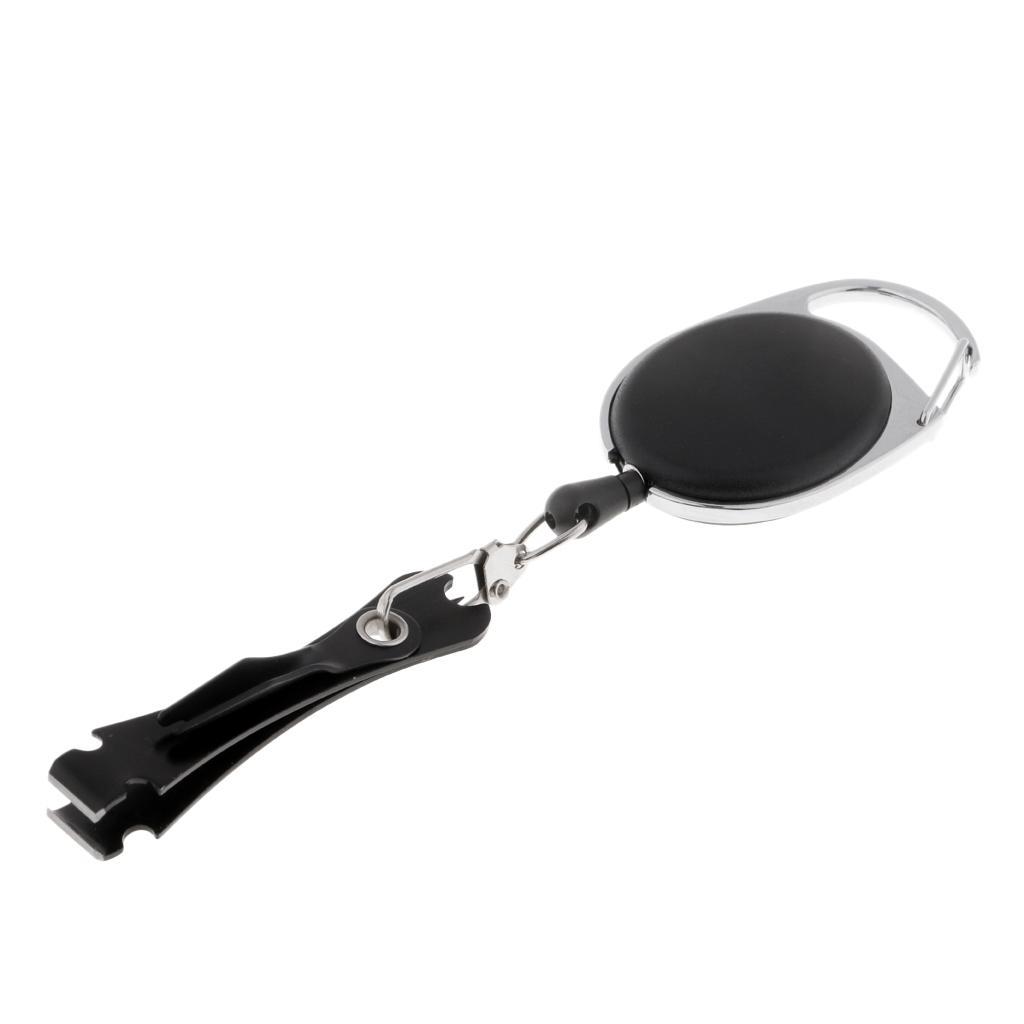 Quick Knot Tying Tool Fly Fishing Clippers Line Nipper with Retractor