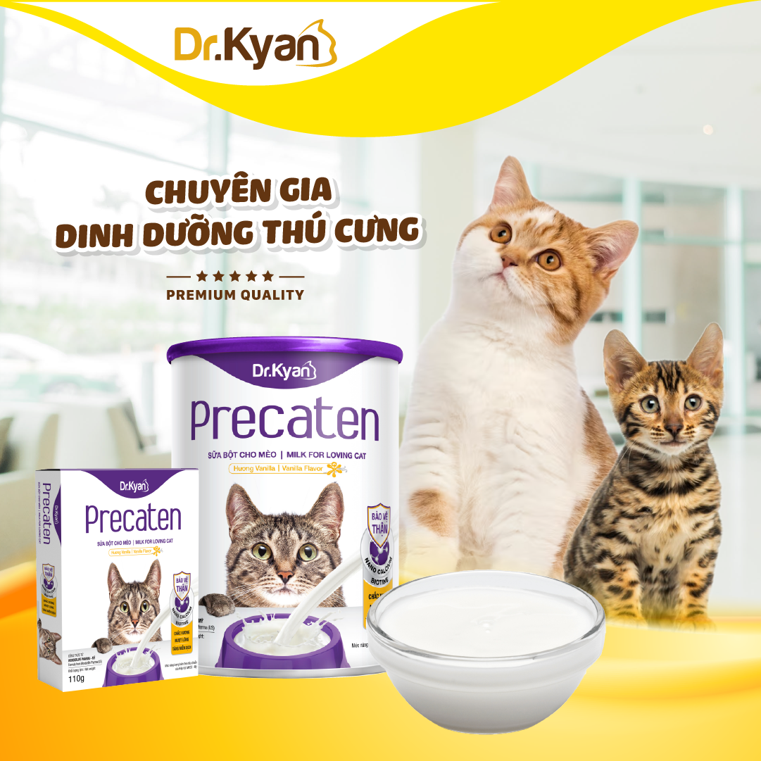 Dr.Kyan - Sữa bột PRECATEN cho mèo lon 400g