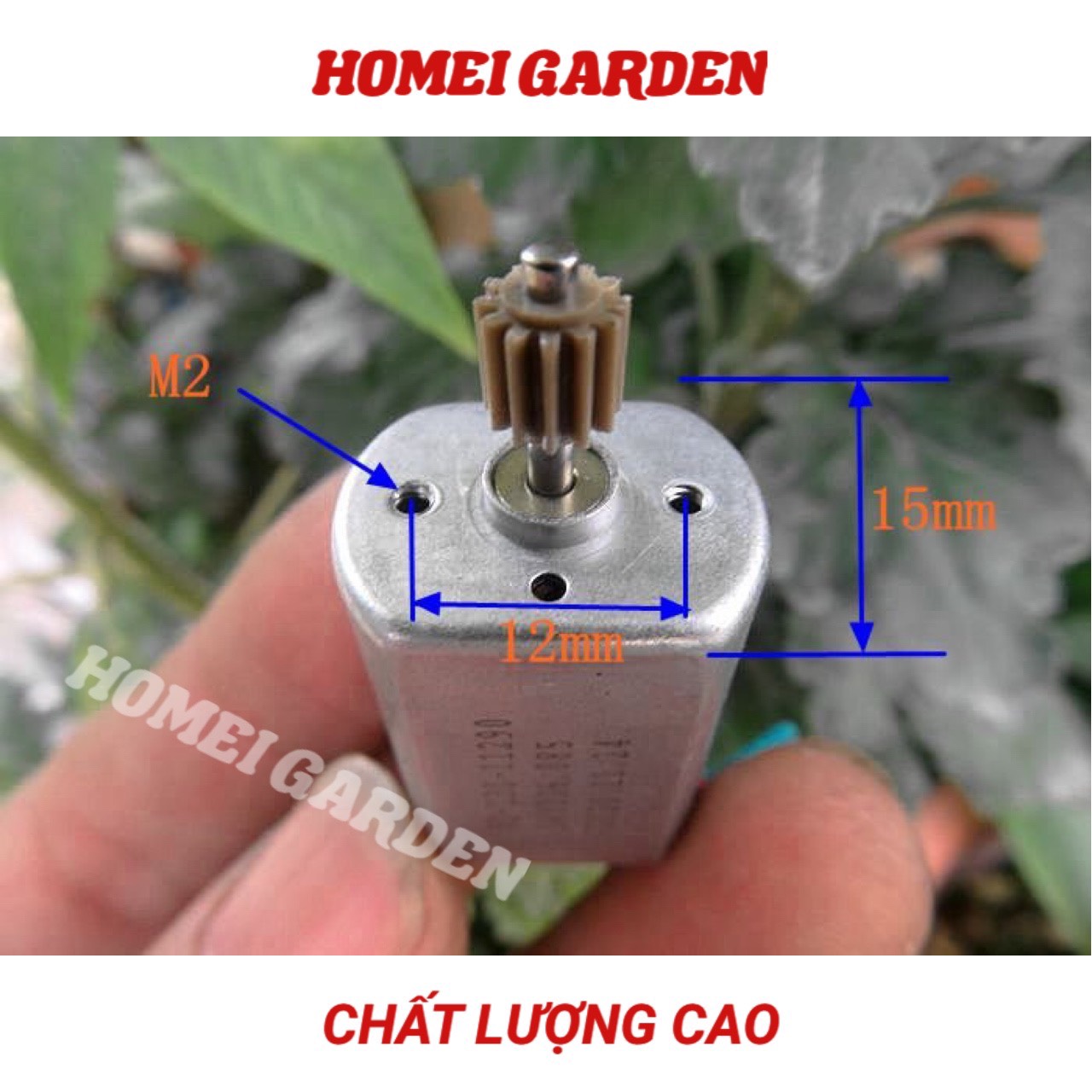 Mô tơ motor mini 130 tốc độ cao có chổi than kèm bánh răng 12V - 24V 23300 vòng / phút mới 100% - HM0032