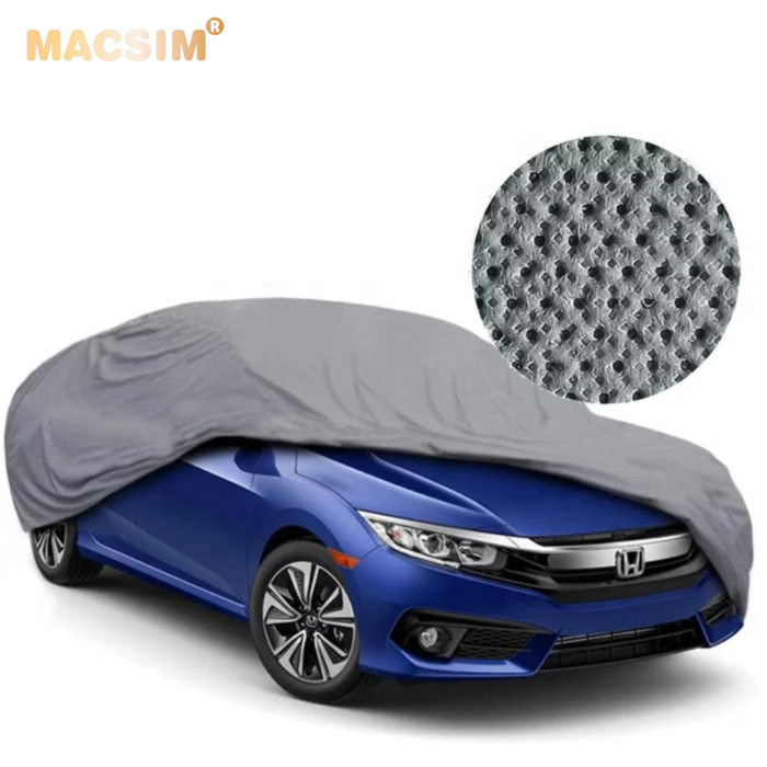 Bạt phủ ô tô chất liệu vải không dệt cao cấp thương hiệu MACSIM dành cho Nissan Navara (dùng cho xe đã lắp nắp thùng) màu ghi - sử dụng trong nhà, ngoài trời