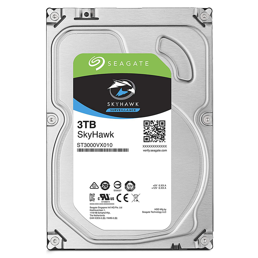 Ổ Cứng HDD Seagate SkyHawk ST3000VX010 Sata III 3TB/64MB/5900rpm - Hàng Chính Hãng