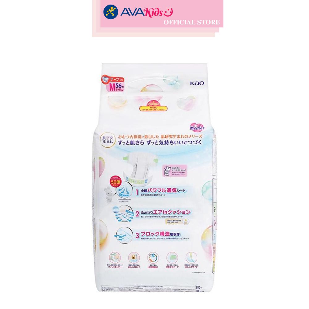 Tã dán Merries size M 56 miếng (6 - 11 kg)