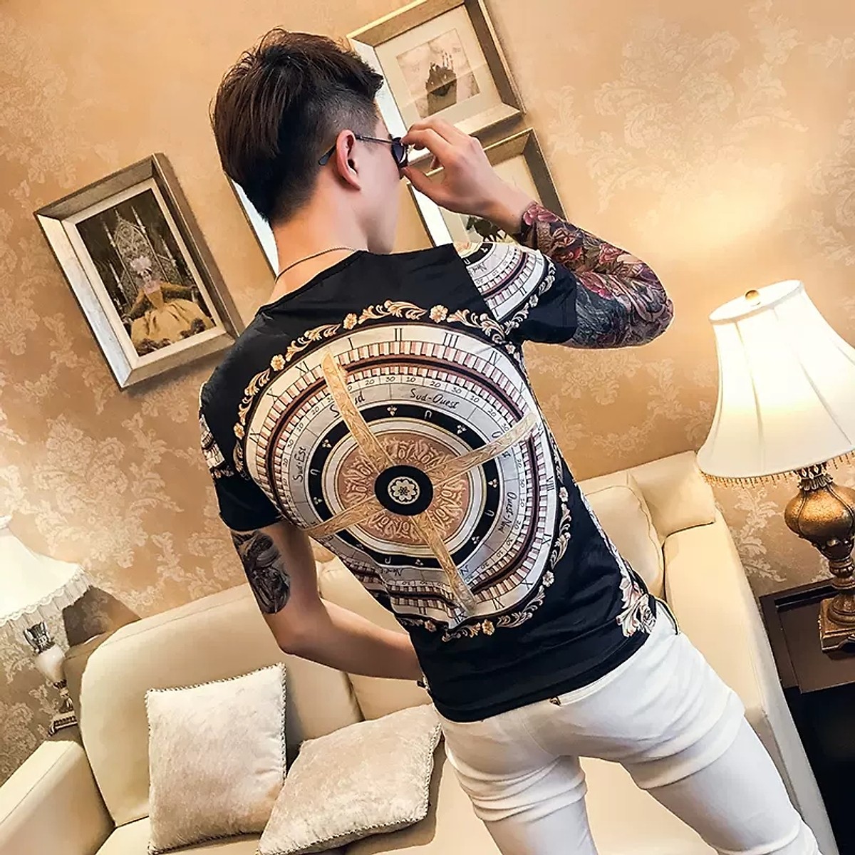 Áo thun Nam họa tiết độc đáo, chất liệu vải thun lạnh cao cấp, mát mịn, dáng ôm body, dễ phối đồ phù hợp với xu hướng thời trang hiện nay - Mẫu HOT