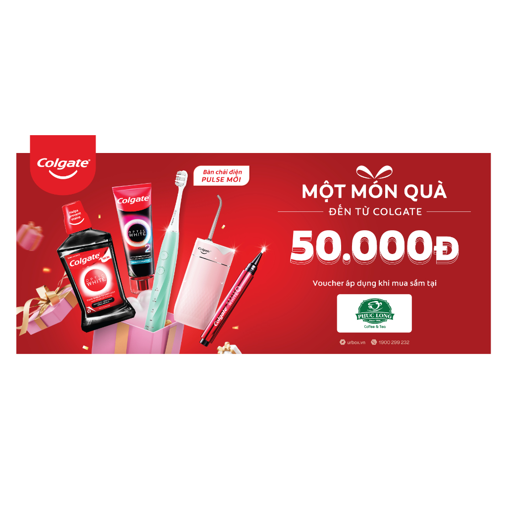 [HB Gift] Quà tặng Colgate Voucher Phúc Long 50K