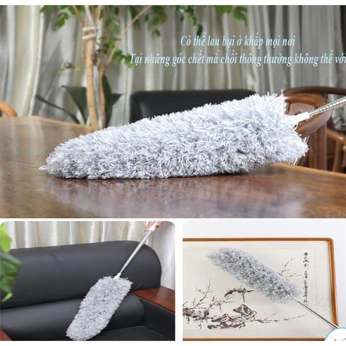 Chổi Quét Trần Gấp Gọn, Lau Bụi, Quét được mọi ngóc ngách trong nhà có thể kéo dài tới 2,8m