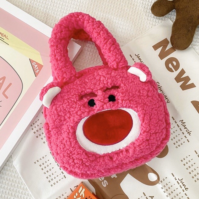 Túi Đeo Vai Hình Thú Nhồi Bông Đáng Yêu - Túi Đeo Gấu Lotso Đi Chơi Đựng Mỹ Phẩm