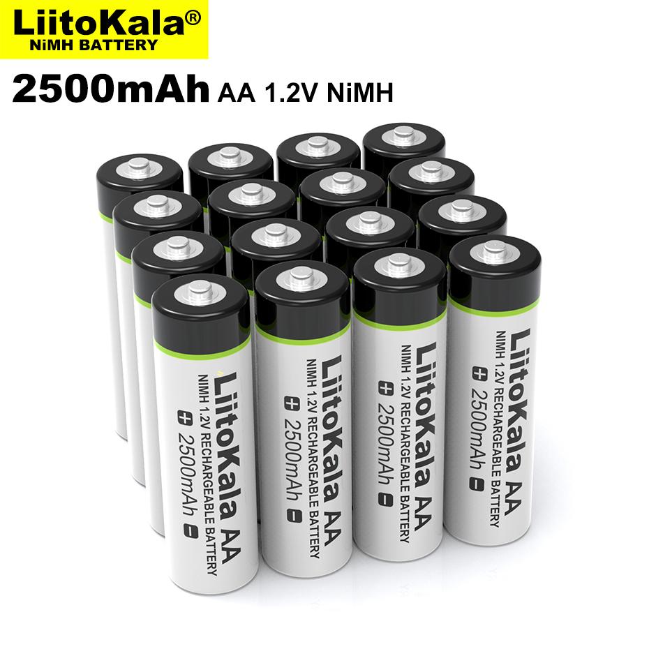 4-50 CHIẾC Pin Sạc Liitokala 1.2V AA 2500mAh Ni-MH Cho Súng Đo Nhiệt Độ Chuột Đồ Chơi Điều Khiển Từ Xa pin Màu sắc: 1.2V AA 8 CHIẾC