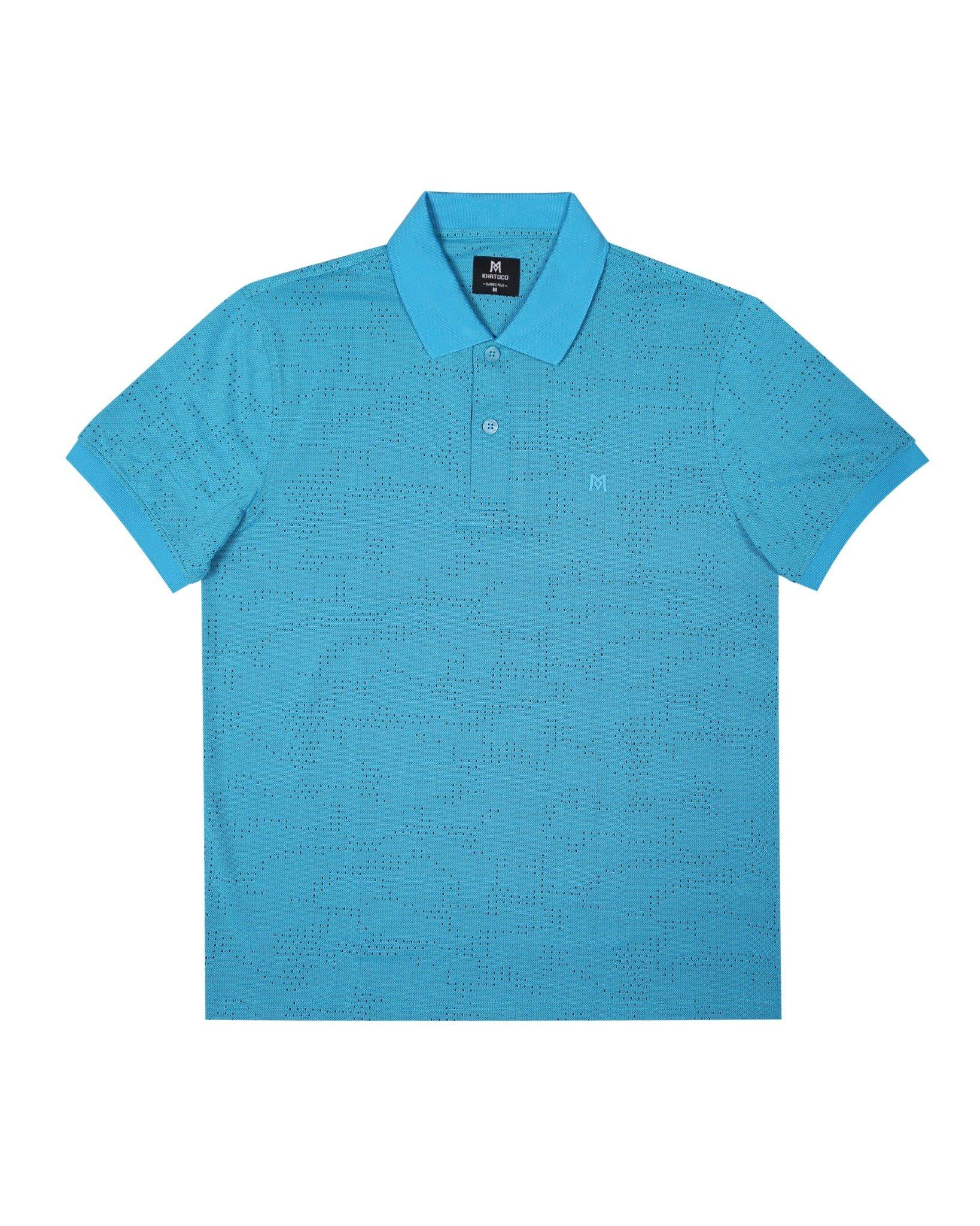 Áo thun polo nam KHATOCO họa tiết A2MN438R2-VNMK566-2607-N