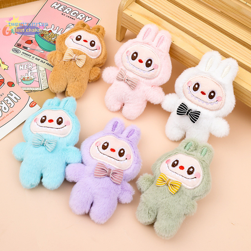 Móc khóa Gâu bông Labubu Monsters Macaron treo balo charm phụ kiện gắn balo túi xách