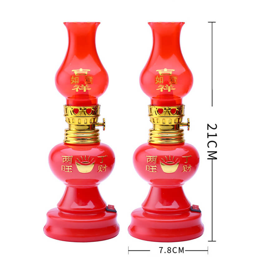 Đèn thờ dùng pin tiểu AA để bàn, đèn cầy đèn thờ cúng phật, đèn thờ thần tài ông địa