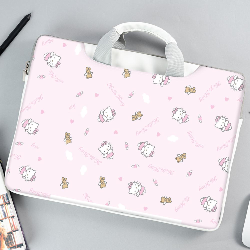 Tự Làm Hoạt Hình 13.3 Túi Laptop 14 15.6 17.6 Inch Ốp Lưng Da PU Chống Thấm Nước Sứ Giả Túi Có Dây Đeo Mang Theo túi