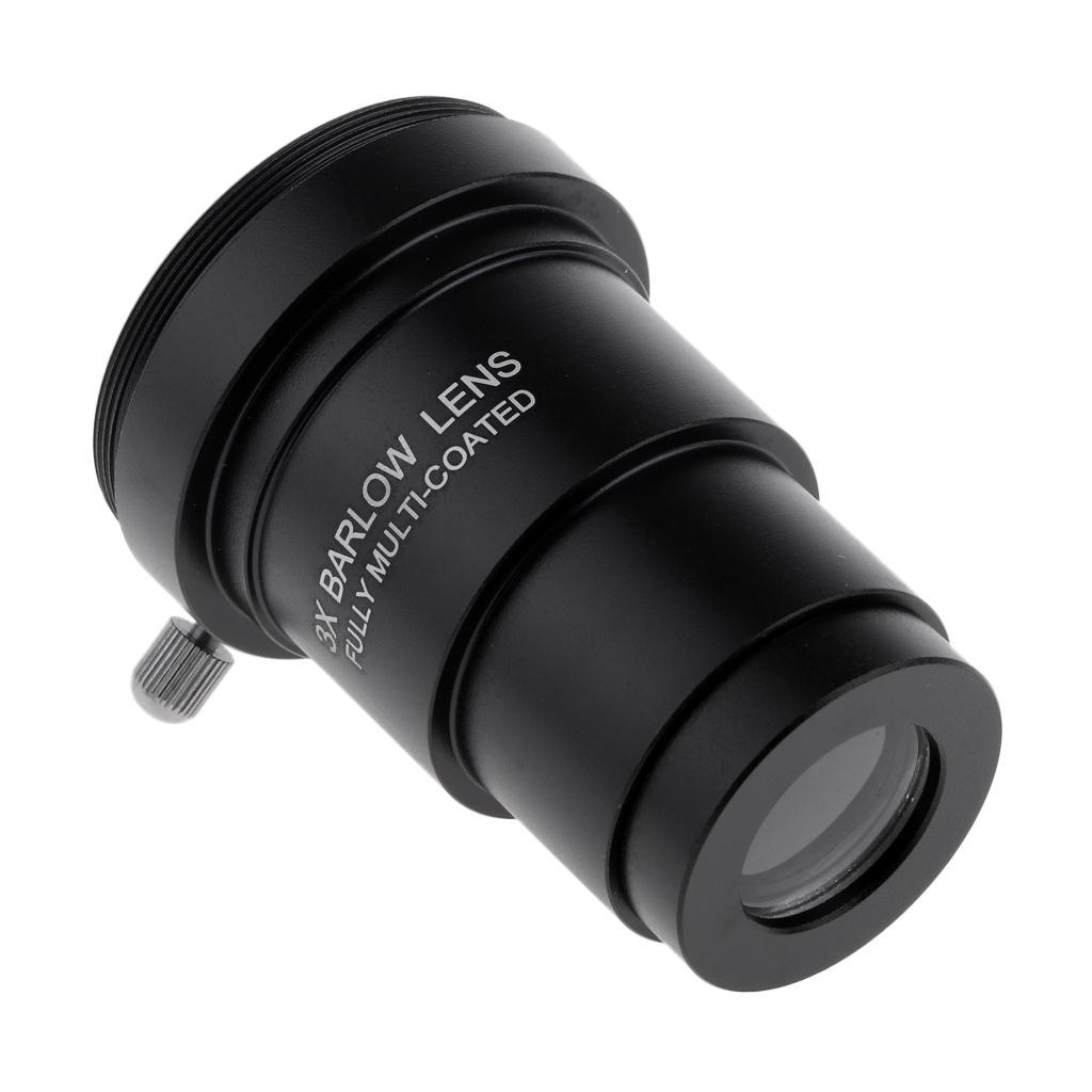 Telescope Eyepiece Barlow Lens 3X for Astronomical Photography + Filter #25A