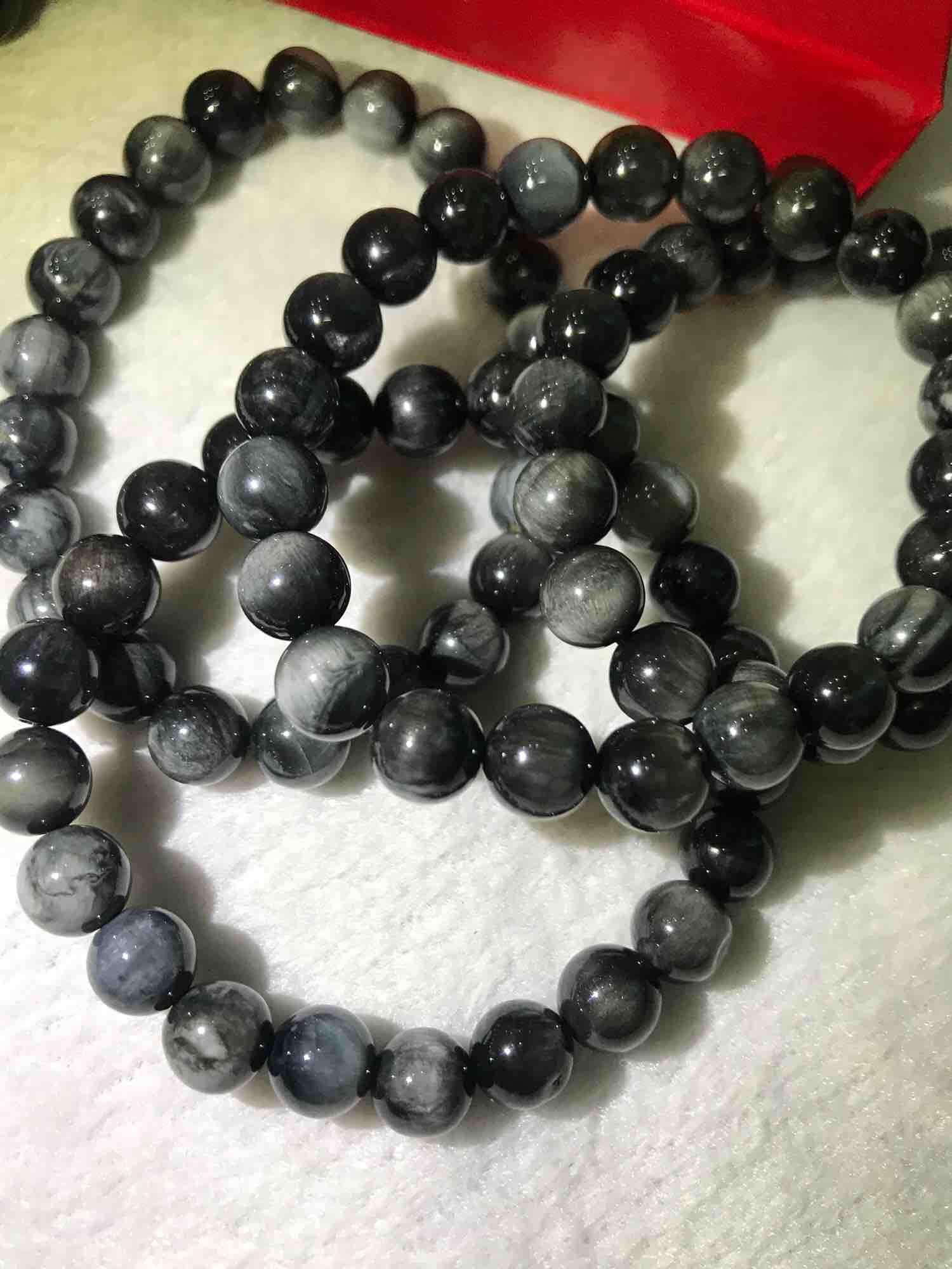 VÒNG TAY ĐÁ THẠCH ANH MẮT CHIM ƯNG 8MM NỮ MỆNH THỦY MỘC ĐÁ THIÊN NHIÊN