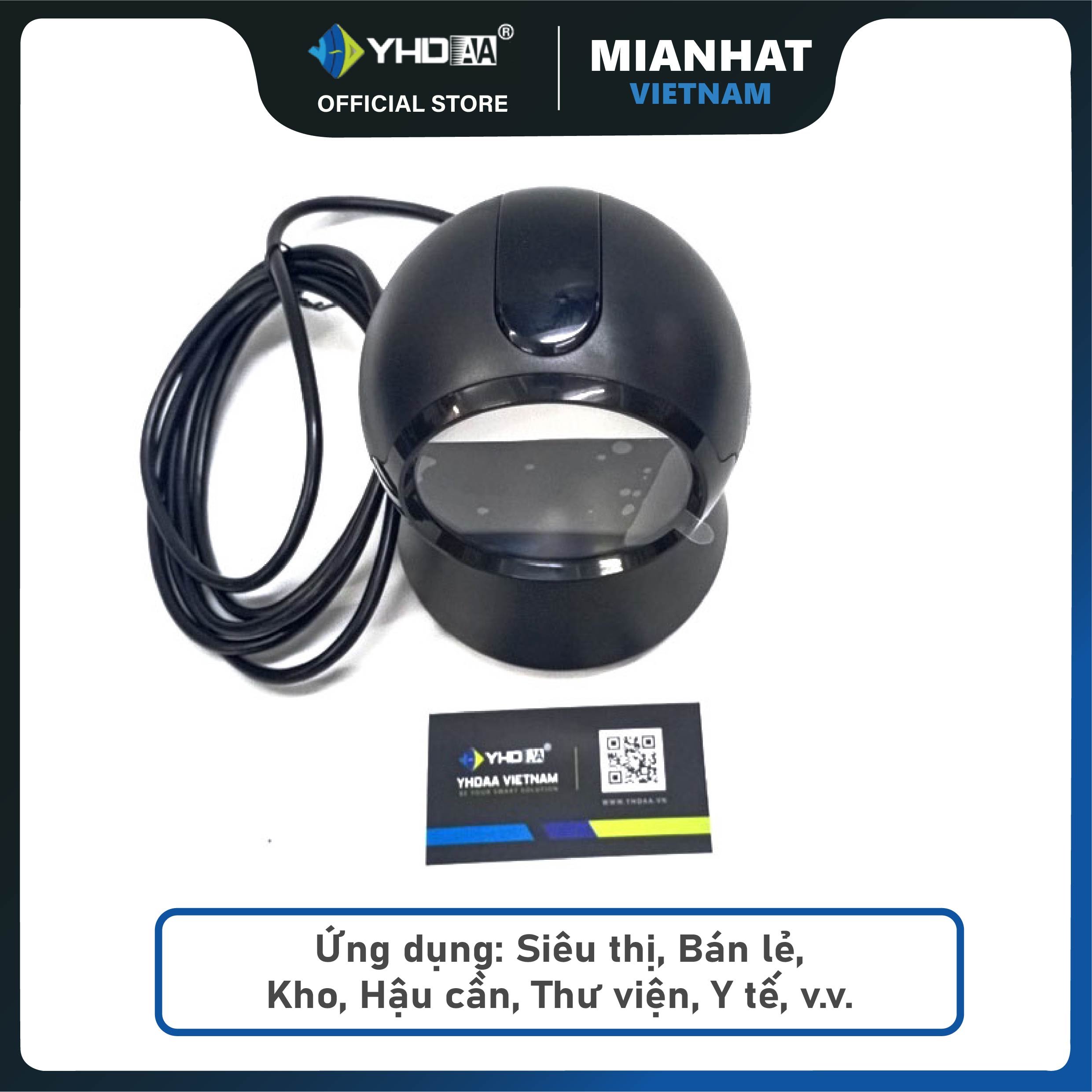 Máy quét mã vạch siêu thị YHD 9100D đọc mã vạch Barcode 1D Qrcode 2D sản phẩm dùng trong Cửa hàng, Siêu thị - Hàng nhập khẩu