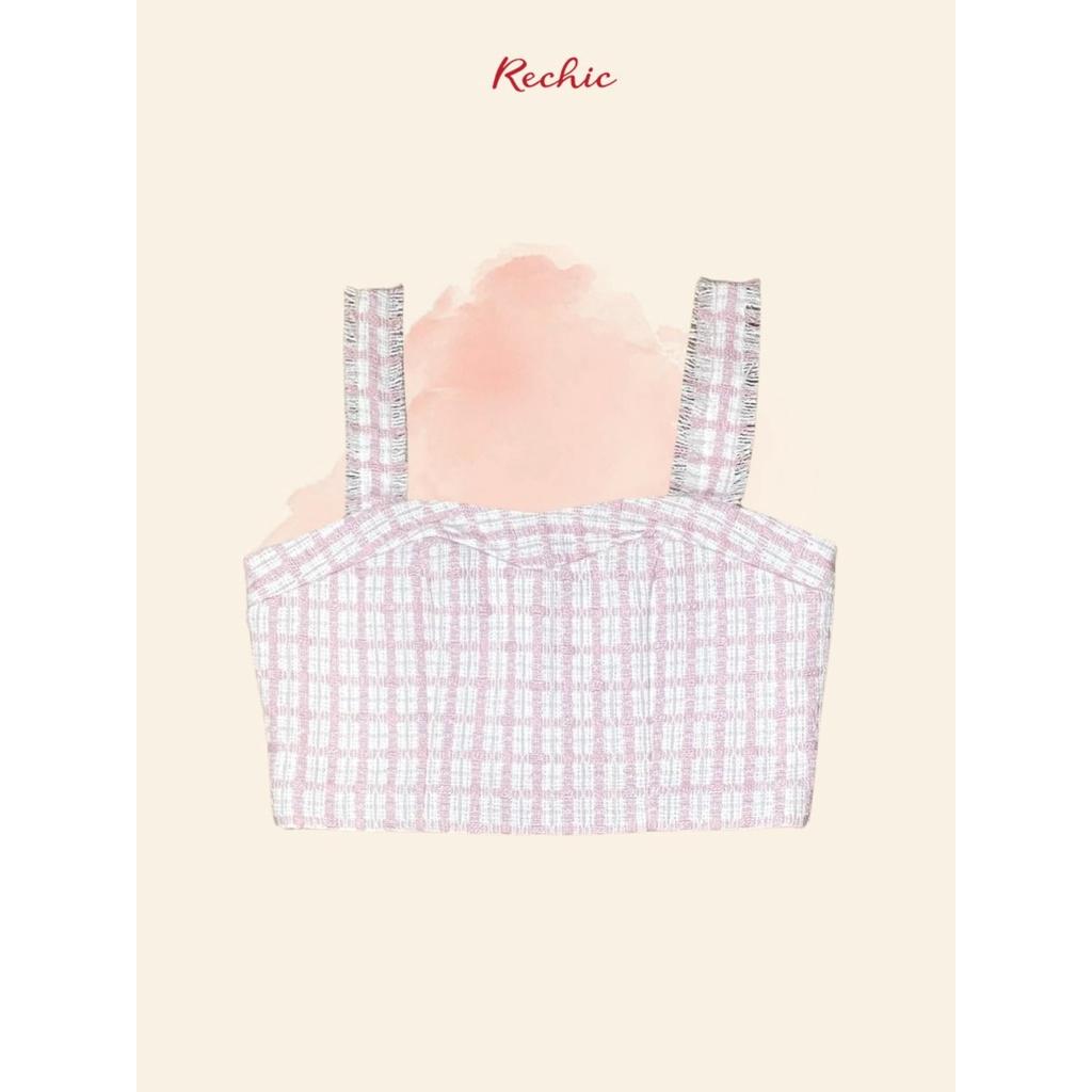 RECHIC Áo Kiểu Dory dáng croptop hai dây trẻ trung nữ tính phù hợp đi dạo phố