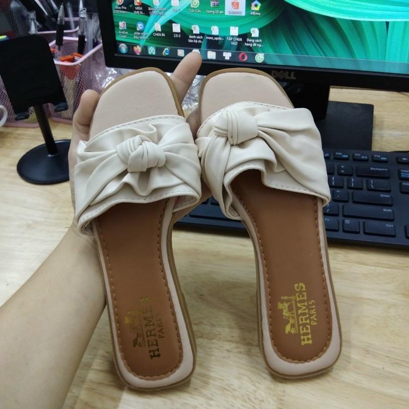 Dép lê nơ D10 đơn giản thanh lịch