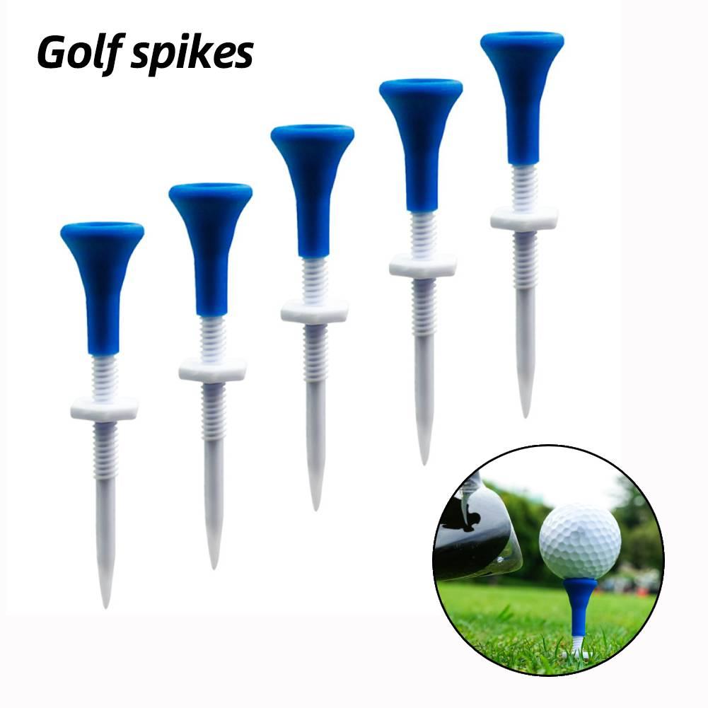 5PCS Golf Ball Nail Tees Điều chỉnh Chiều cao Mini Golf Giới hạn TEES di động Hỗ trợ đào tạo có thể sử dụng lại Phụ kiện thể thao ngoài trời Màu sắc: 5PCS