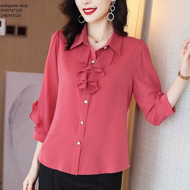 -sơ mi nữ viền bèo