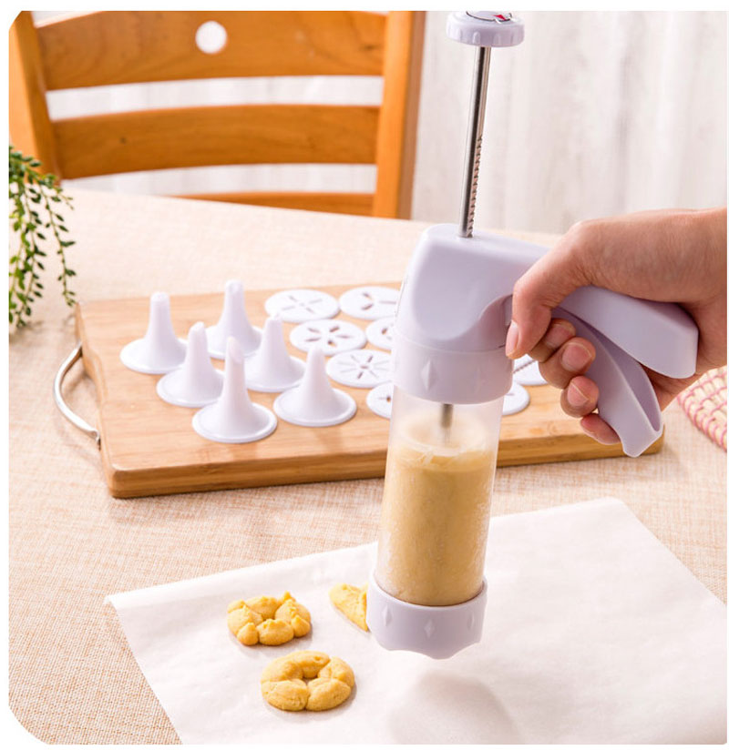 Bộ Khuôn Nhấn Bánh Quy Cookies Press 12 Mặt 6 Đầu Trang Trí Bánh