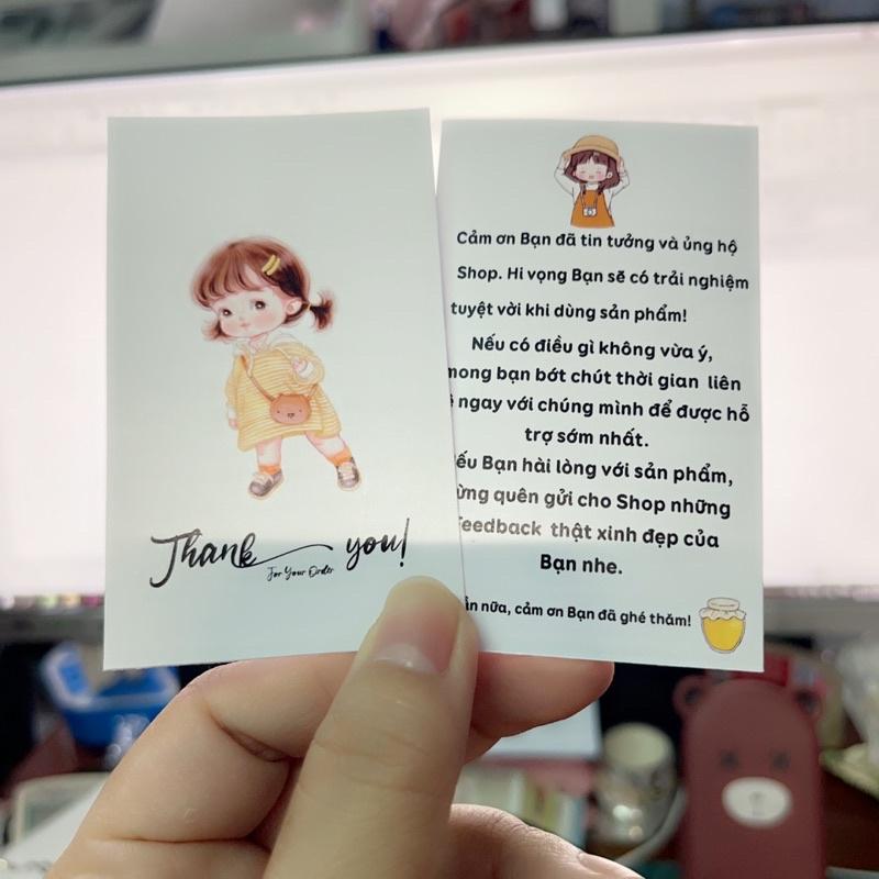 50 Card thank You - Phiếu Thank You - Thẻ Thank you - Name card thank You Bé đáng yêu