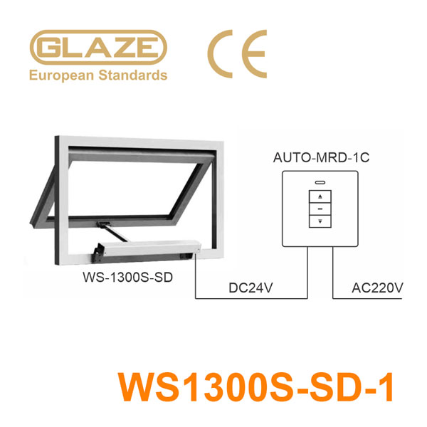 Bộ đóng mở cửa sổ tự động chuỗi đơn 1 cánh WS-1300S-SD-300-1