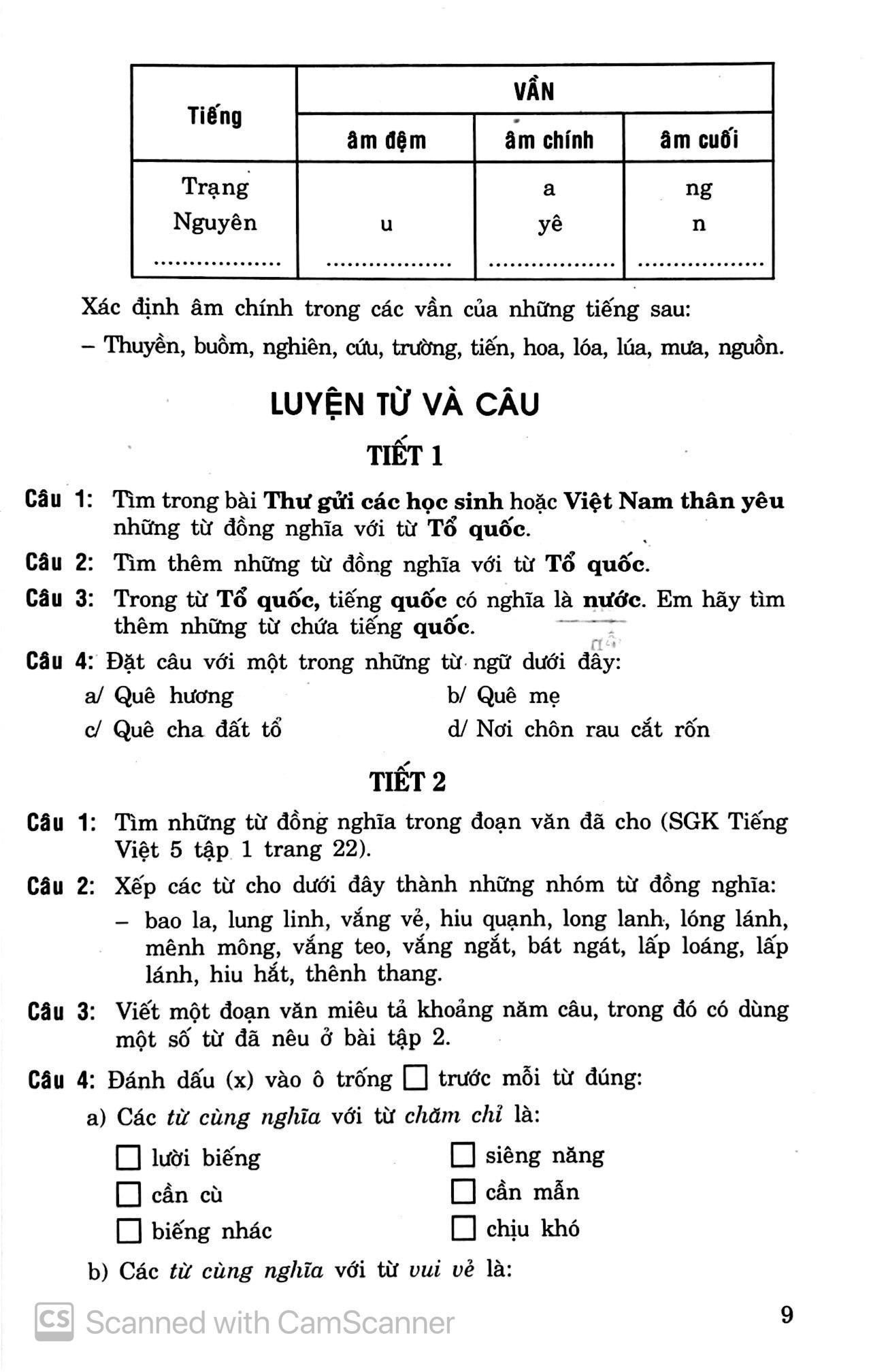 Bồi Dưỡng Nâng Cao Kiến Thức Tiếng Việt Lớp 5