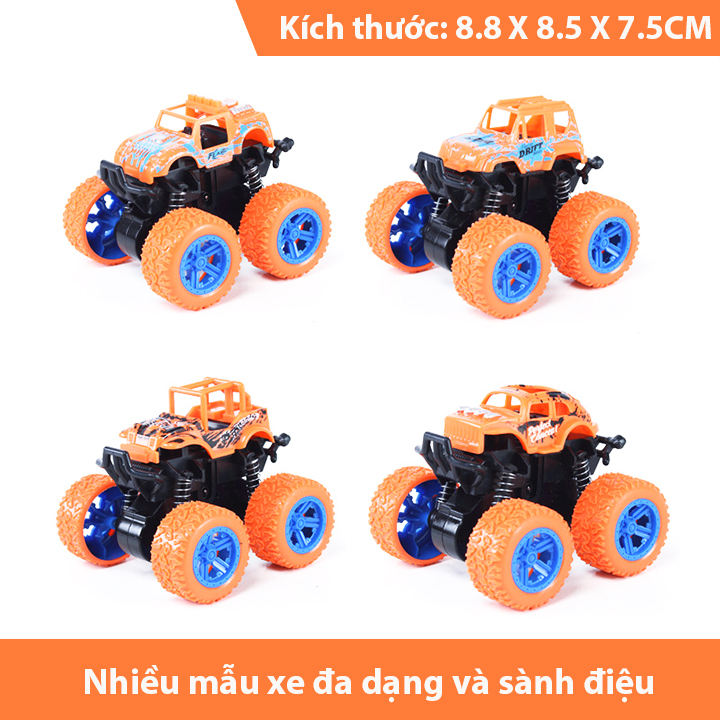 Xe ô tô đồ chơi cho bé trai, xe địa hình bánh đà cho trẻ em nhào lộn 360 độ chạy đà cực mạnh bằng nhựa nguyên sinh ABS – DC054