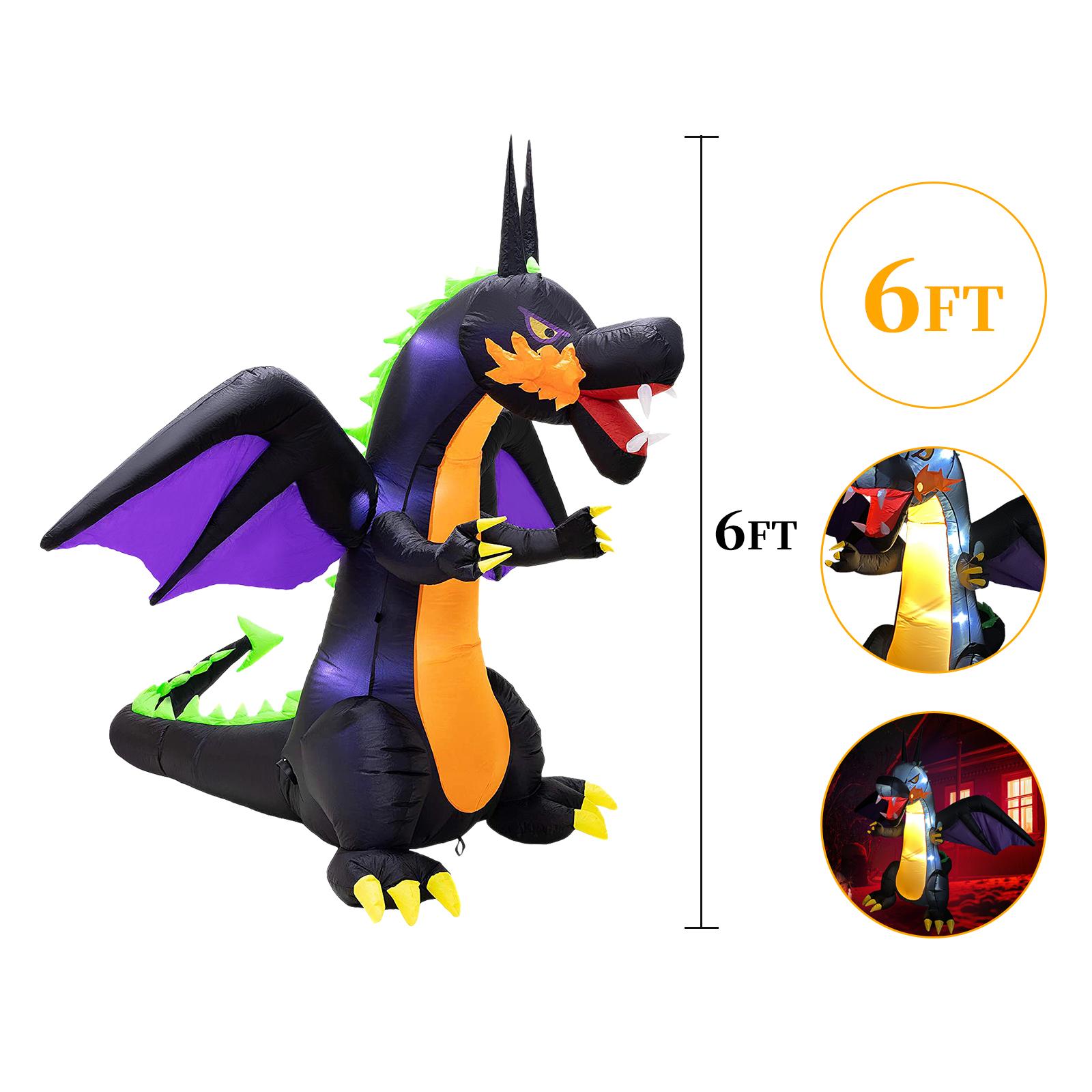 Dơi khủng long Halloween, để được ngoài trời, bơm hơi 6ft