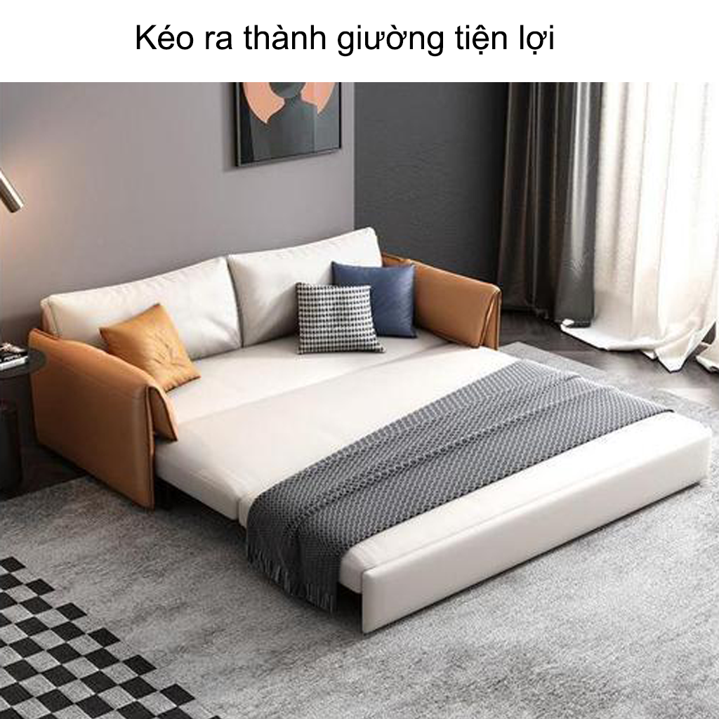 Ghế Sofa Bed, Sofa Giường Kéo Thông Minh Đa Năng HGP Bảo Hành 5 Năm Với Khung Sắt Chống Gỉ Cao Cấp Màu Tùy Ý HGK-41