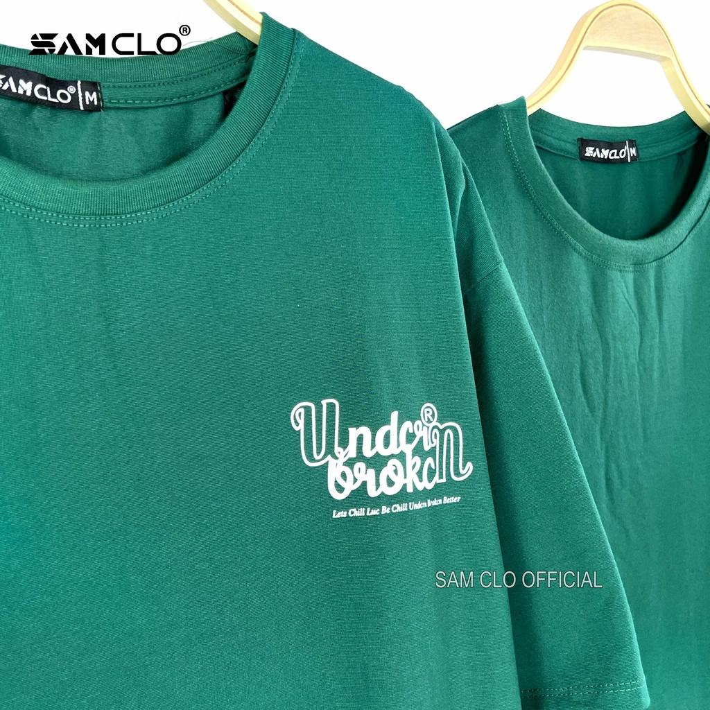 Áo thun nữ tay lỡ SAM CLO freesize phông form rộng dáng Unisex - áo lớp, nhóm, couple in chữ UNDER BROKEN